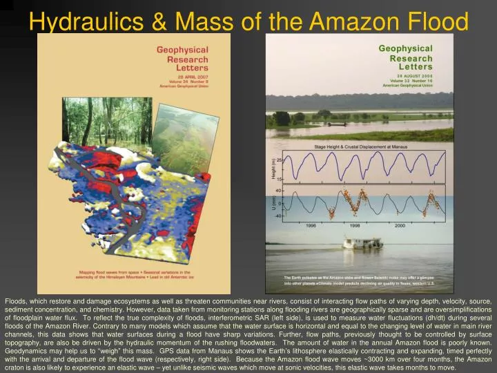 hydraulics mass of the amazon flood