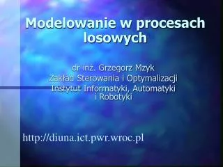 modelowanie w procesach losowych