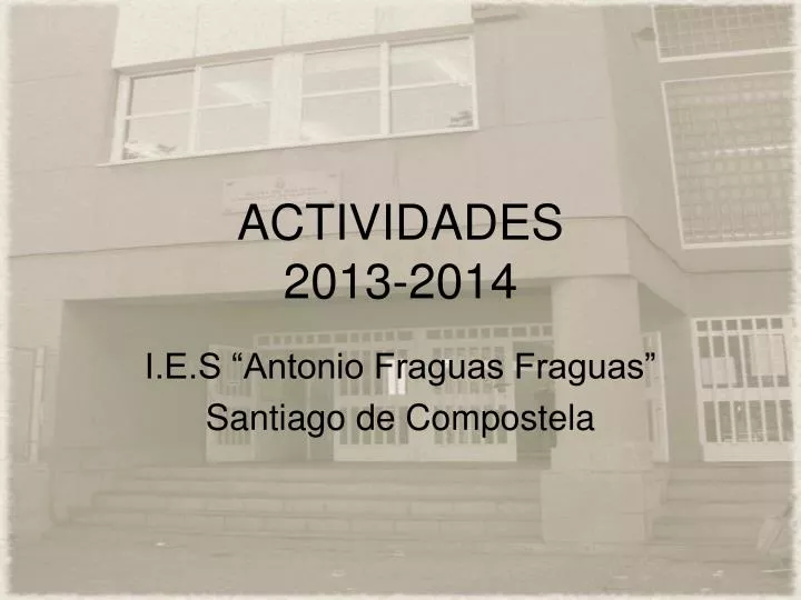 actividades 2013 2014