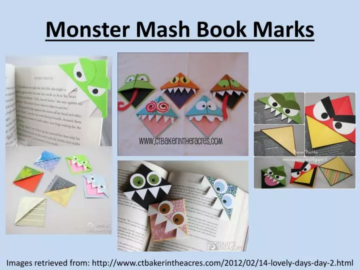 monster mash book marks