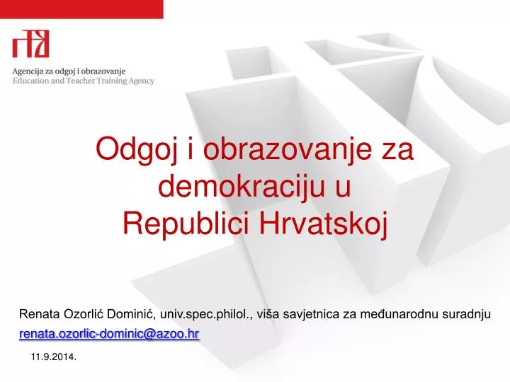 odgoj i obrazovanje za demokraciju u republici hrvatskoj