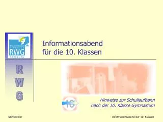 informationsabend f r die 10 klassen