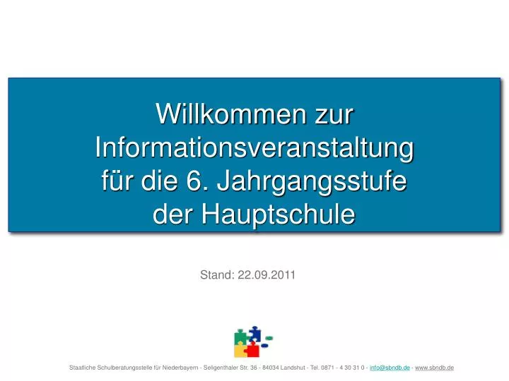 willkommen zur informationsveranstaltung f r die 6 jahrgangsstufe der hauptschule