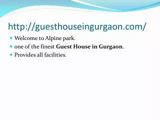 affordable guest house in gurgaon