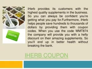Iherb coupon