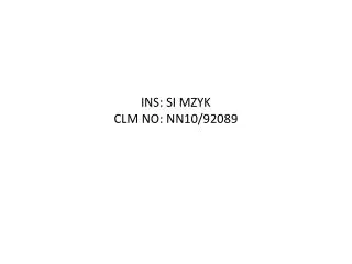 INS: SI MZYK CLM NO: NN10/92089