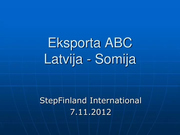 eksporta abc latvija somija