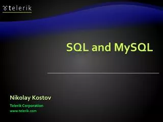 SQL and MySQL