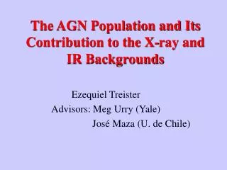 The AGN Population and Its Contribution to the X-ray and IR Backgrounds