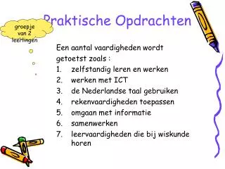 praktische opdrachten