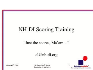 NH-DI Scoring Training