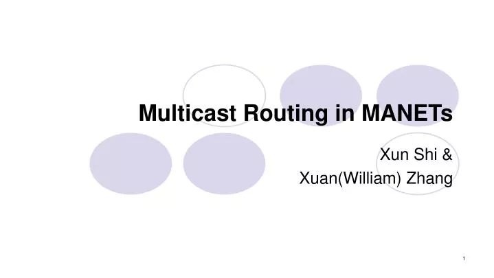 multicast routing in manets