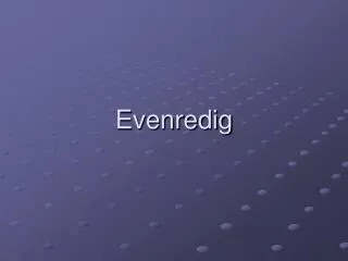 evenredig