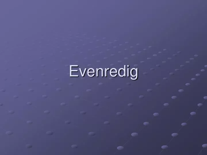 evenredig