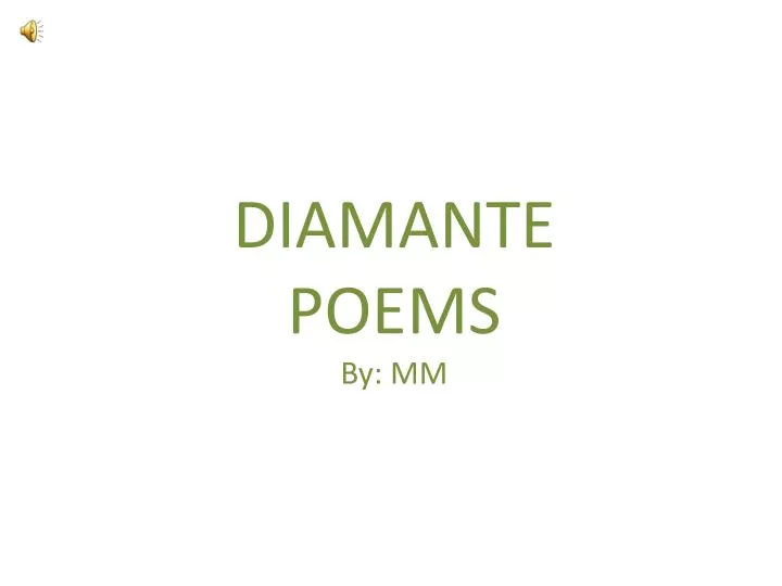 diamante poems by mm