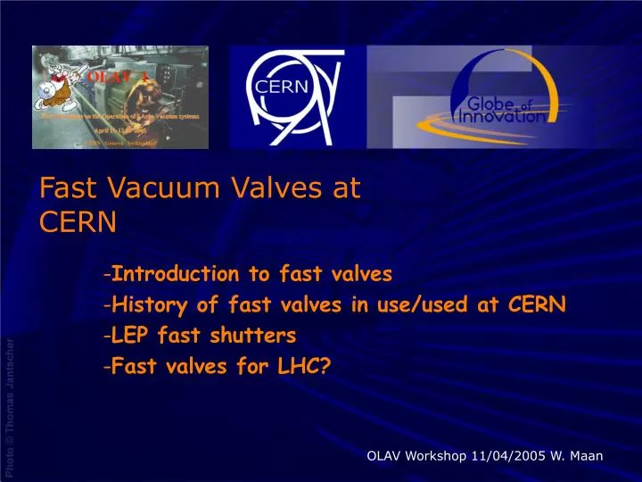 fast vacuum valves at cern
