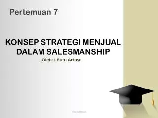 konsep strategi menjual dalam salesmanship