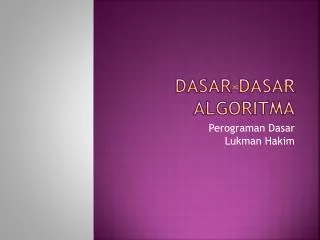 dasar dasar algoritma