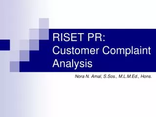 riset pr customer complaint analysis