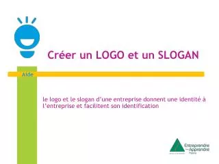 cr er un logo et un slogan