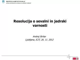 resolucija o sevalni in jedrski varnosti