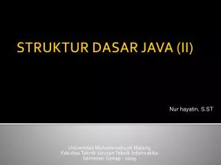 universitas muhammadiyah malang fakultas teknik jurusan teknik informatika semester genap 2009