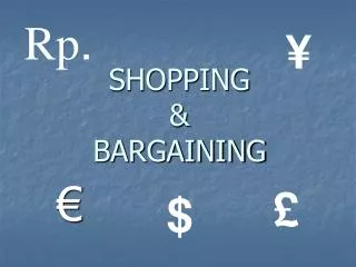 shopping bargaining