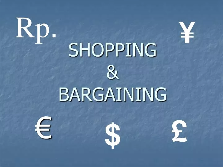 shopping bargaining