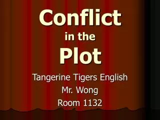 conflict in the plot