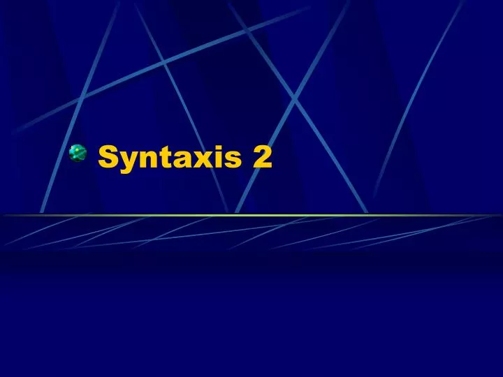 syntaxis 2