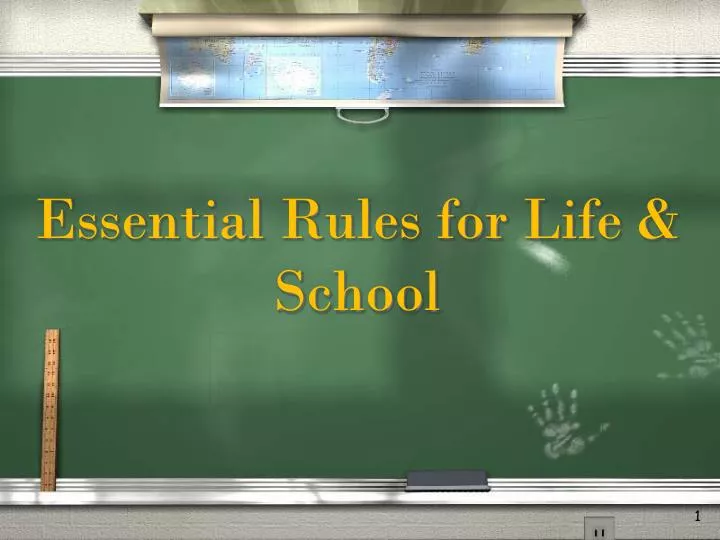 essential rules for life school