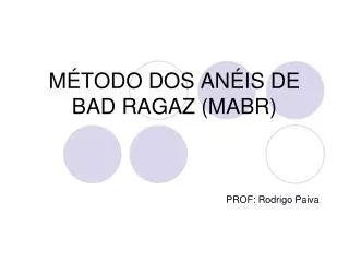 m todo dos an is de bad ragaz mabr