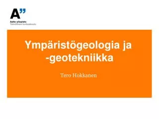 ymp rist geologia ja geotekniikka