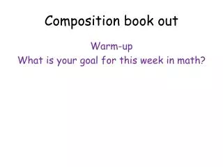 Composition book out