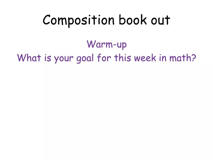 composition book out