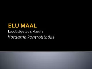 elu maal loodus petus 4 klassile