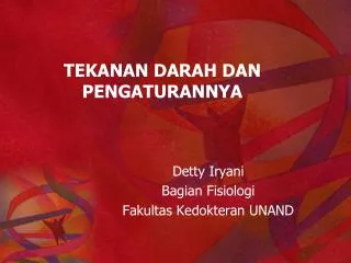 tekanan darah dan pengaturannya