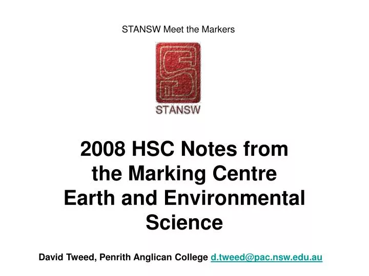2008 hsc notes from the marking centre earth and environmental science