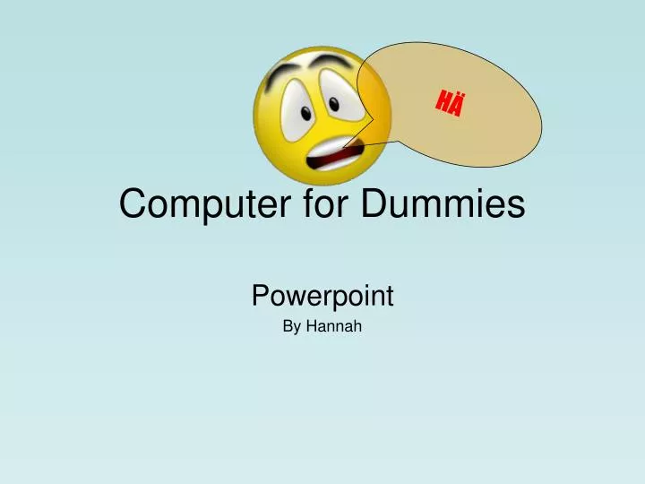 computer for dummies