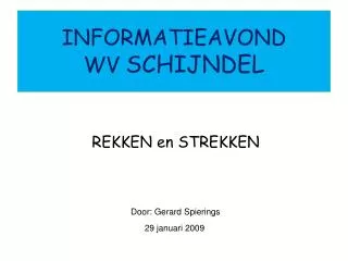 informatieavond wv schijndel