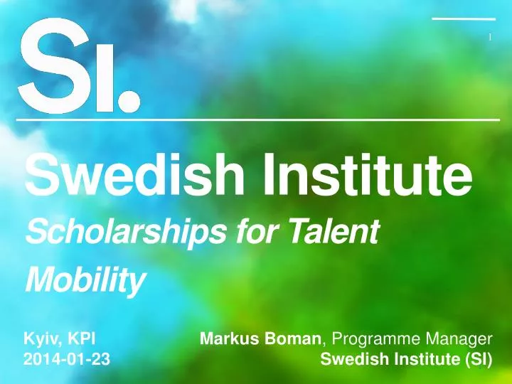 swedish institute scholarships for talent mobility