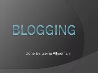 Blogging