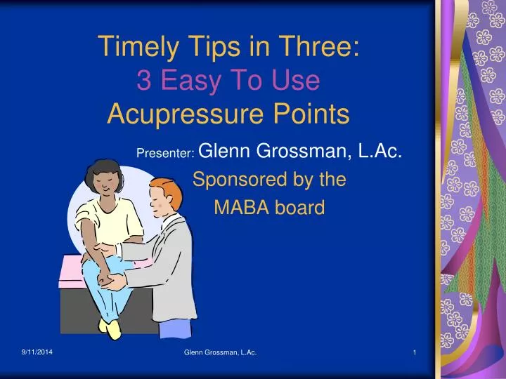 timely tips in three 3 easy to use acupressure points