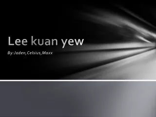 Lee kuan yew