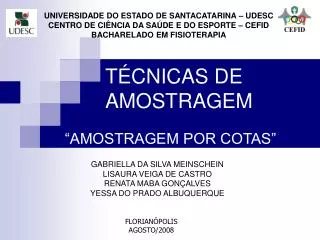 t cnicas de amostragem