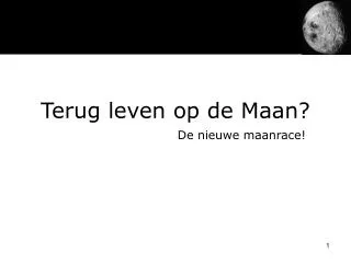 terug leven op de maan