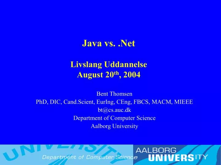 java vs net livslang uddannelse august 20 th 2004