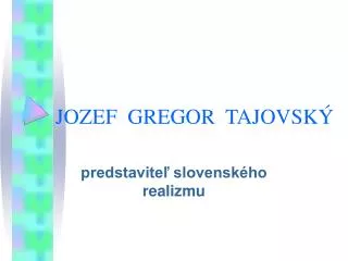 jozef gregor tajovsk