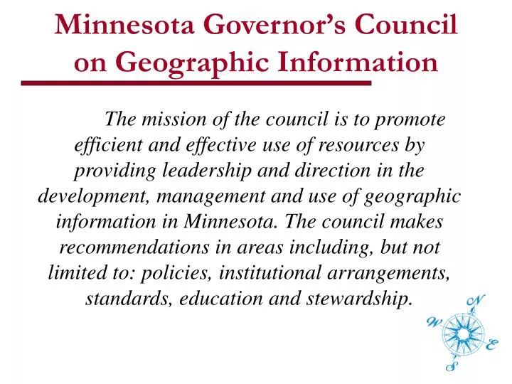 minnesota governor s council on geographic information