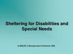 Sheltering for Disabilities and Special Needs - slide 1